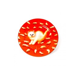 SELETTI Toiletpaper Porcelain Dinnerplate - Kitten