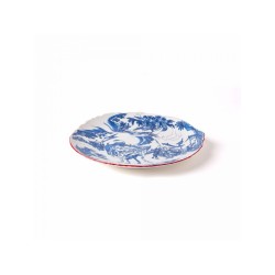 Seletti Diesel Classic On Acid Blue chinoiserie plate
