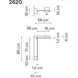 Vibia Structural 2X Extended 56X87 wall lamp