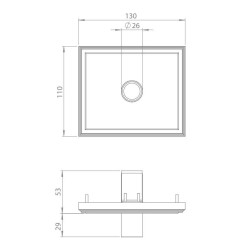 Brick In The Wall 200Cent Round Semi Trimless Excl. Driver Fix recessed spot