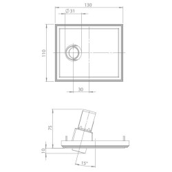 Brick In The Wall 200Cent Round Semi W15 Trimless Excl. Driver Fix recessed spot
