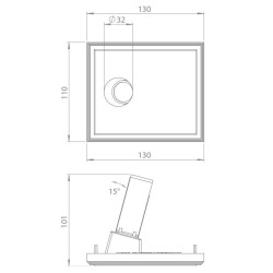 Brick In The Wall 200Cent Round W15 Trimless Excl. Driver Fix recessed spot
