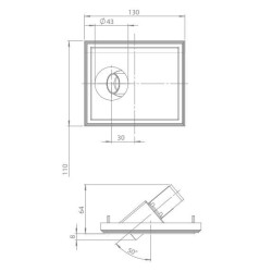 Brick In The Wall 200Cent Round Semi W50 Trimless Excl. Driver Fix recessed spot