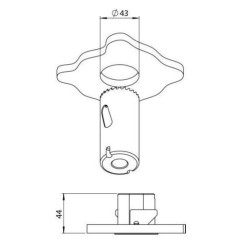 Brick In The Wall 200Cent Round Low Trim Excl. Driver Fix Ip54 Bathroom recessed spot