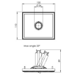 Brick In The Wall 200Cent Round Adj Trimless Excl. Driver recessed spot