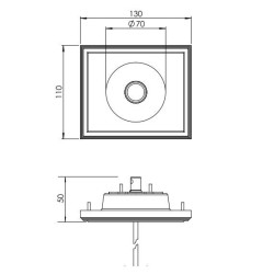 Brick In The Wall 200Cent Pendant Holder Trimless Nr2 build-in accessory