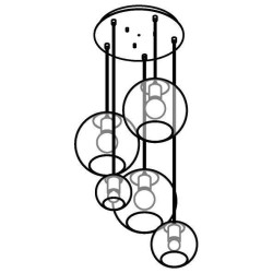 PSM Lighting Moby 5152.5.E27 Suspension Lamp