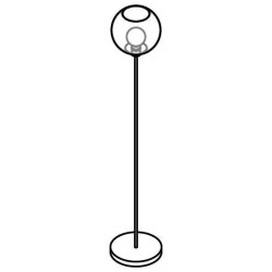 PSM Lighting Moby Sh 1536.SH.C Floor lamp