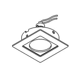 PSM Lighting Square Click System Casroma.Dicro Recessed Spot