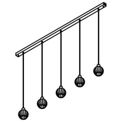 PSM Lighting Noella 4584.V.E27.SH.TR.1M PSM Lighting Noella 4584.V.E27.SH.TR.1M.TX1 Suspension lamp