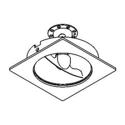 PSM Lighting Square Click System Casaltoar70 Recessed Spot