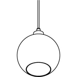 PSM Lighting Moby Sh 5069.B.E27.Sh Suspension Lamp