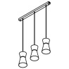 PSM Lighting Shake 5570.Led Suspension Lamp