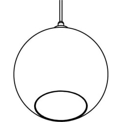 PSM Lighting Moby Sh 4969.C.E27.Sh Suspension Lamp