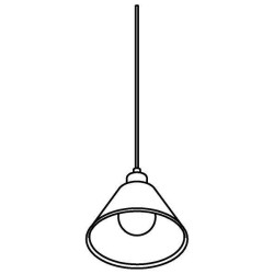 PSM Lighting Iconic 4600.J.E27.SH.BZ.53 PSM Lighting Iconic 4600.J.E27.SH.BZ.53.TXJ Suspension lamp