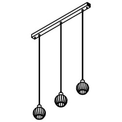 PSM Lighting Noella 4583.V.E27.SH.TR.1M PSM Lighting Noella 4583.V.E27.SH.TR.1M.TX1 Suspension lamp