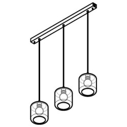 PSM Lighting Manon 5130.3N Suspension Lamp