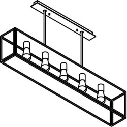PSM Lighting Tavolo 5103.5.Sc Suspension Lamp