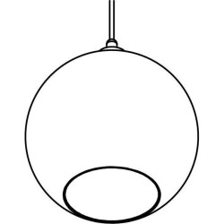 PSM Lighting Moby Sh 5068.C.E27.Sh Suspension Lamp