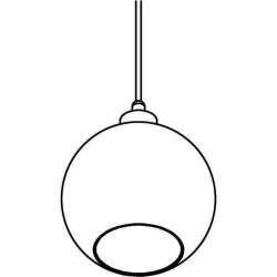 PSM Lighting Moby Sh 4968.B.E27.Sh Suspension Lamp