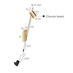 Trizo21 Aude-Wall L plug wall lamp
