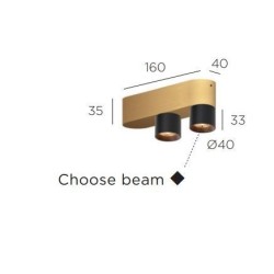 Trizo21 Audy-Duo 2 up Rounded with honeycomb ceiling lamp