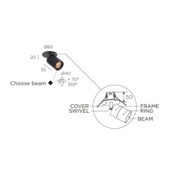 Trizo21 Audette-Varié in with honeycomb ceiling lamp