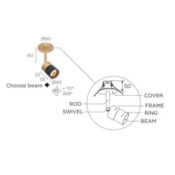 Trizo21 Audette-Duo R6 ceiling lamp