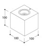 TAL BRIX OUT LED IP65 SINGLE BEAM 70° wall lamp