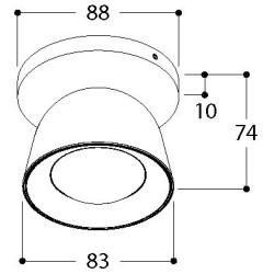 TAL CONE JUNIOR SURFACE MOUNTED WC ceiling lamp
