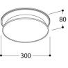TAL DIABOLO 300 SM MAINS DIMMABLE ceiling lamp