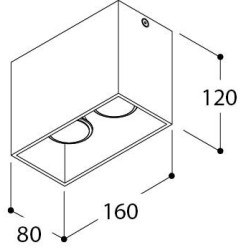 TAL DJANGO 2 HALOLED FIXED MAINS DIM ceiling lamp