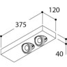 TAL DOMINO SFEROS 2x BEAUFORT CI MAINS DIMM ceiling lamp