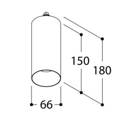 TAL FUNNEL ELBOW 150 CI M10 MAINS DIMM ceiling lamp