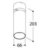 TAL FUNNEL ELBOW 150 GU10 ceiling lamp
