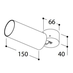 TAL FUNNEL ELBOW 150 GU10 ceiling lamp