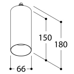 TAL FUNNEL ELBOW 150 M10 GU10 wall / ceiling lamp