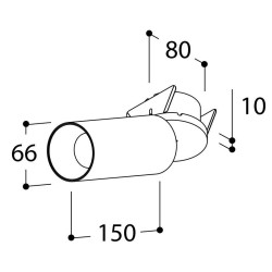 TAL FUNNEL ELBOW 150 RECESSED LEAF CI MAINS DIMM ceiling lamp