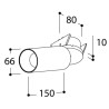 TAL FUNNEL ELBOW 150 RECESSED LEAF CI MAINS DIMM ceiling lamp