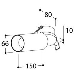 TAL FUNNEL ELBOW 150 RECESSED TORSION CI MAINS DIMM ceiling lamp