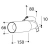 TAL FUNNEL ELBOW 150 RECESSED TORSION GU10 ceiling lamp
