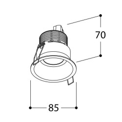 TAL FUNNEL FIX HALOLED TORSION recessed spot