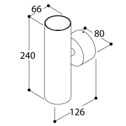 TAL FUNNEL WALL DOUBLE CI MAINS DIMM wall lamp