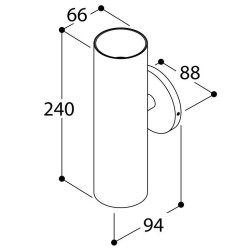 TAL FUNNEL WALL DOUBLE GU10 for wall box wall lamp