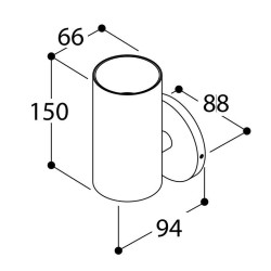 TAL FUNNEL WALL SINGLE GU10 for wall box wall lamp
