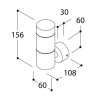 TAL HEKOWA 50 LUXEON M BEACON WC wall lamp