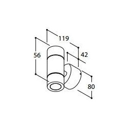 TAL HEKOWA UP/DOWN SPOT CI MAINS DIMM wall lamp