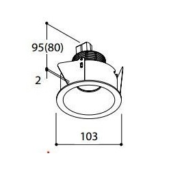 TAL HELAX SML HALOLED LEAF recessed spot