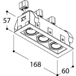 TAL MICRO TOMMY 3 LEAF recessed spot