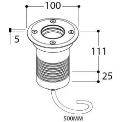TAL MINI OBO ROUND LUXEON M WC 180° recessed spot